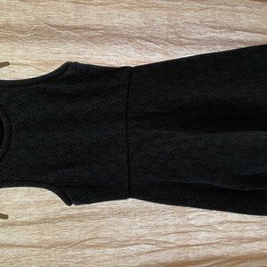 Ann Taylor LOFT 6 Sleeveless Black Blue Mini Dress